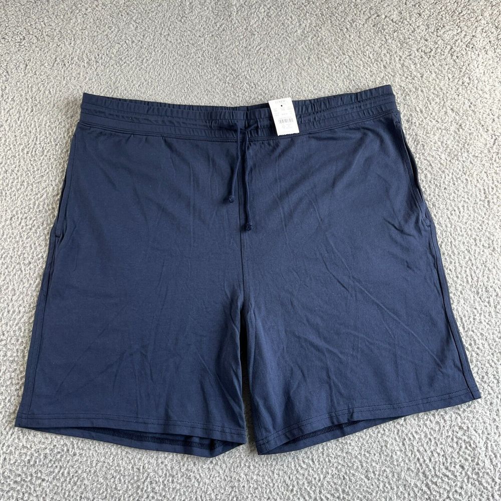 NEW J. Crew Shorts Mens Extra Large Blue Chino‎ Sweat Drawstring Stretch Waist